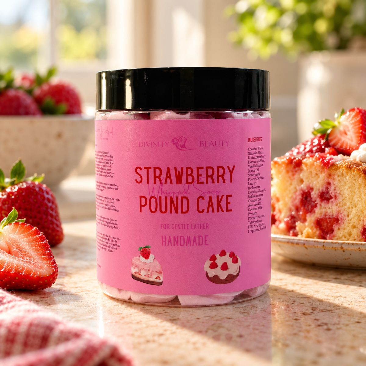 Strawberry Pound Cake Whipped Soap