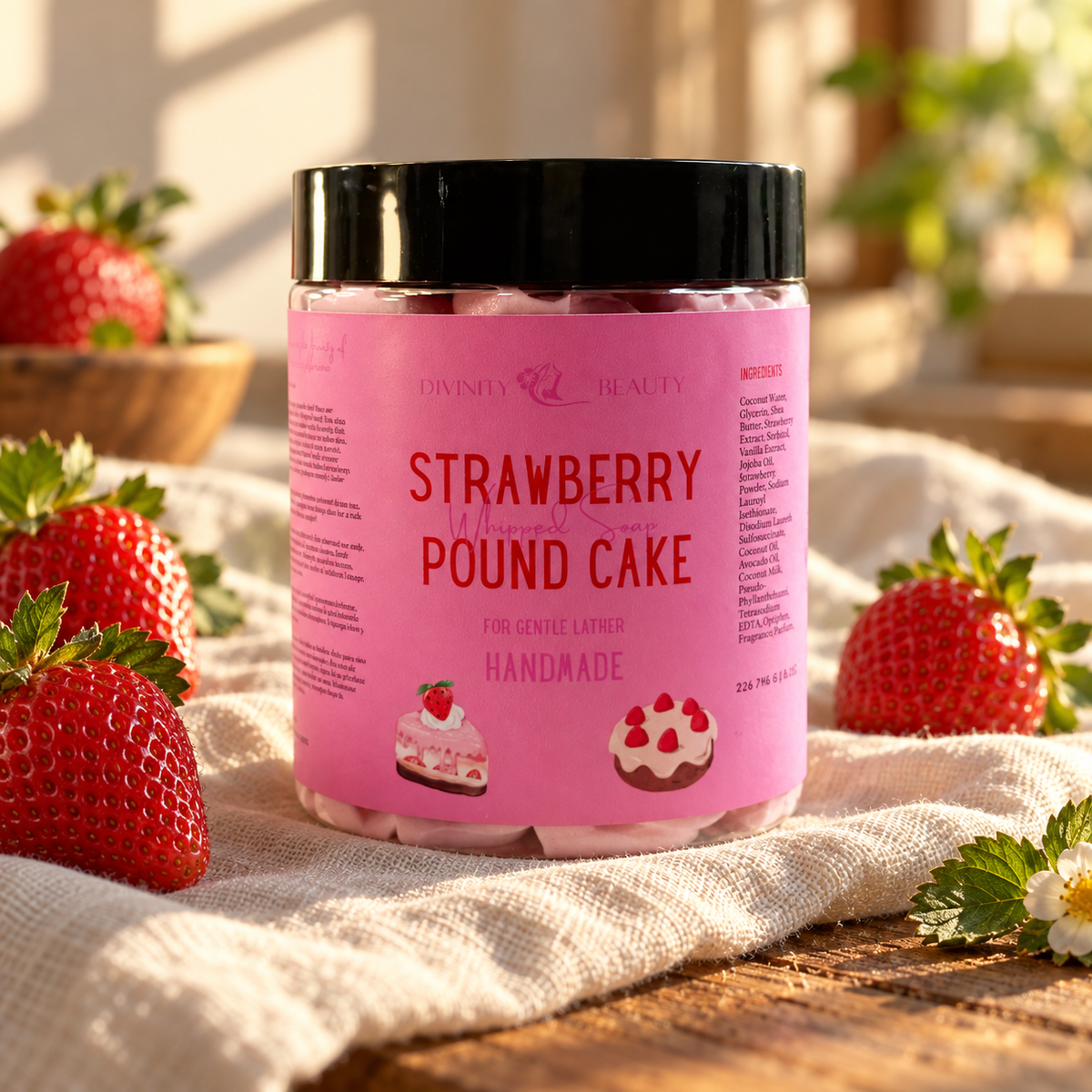 Strawberry Pound Cake Whipped Soap