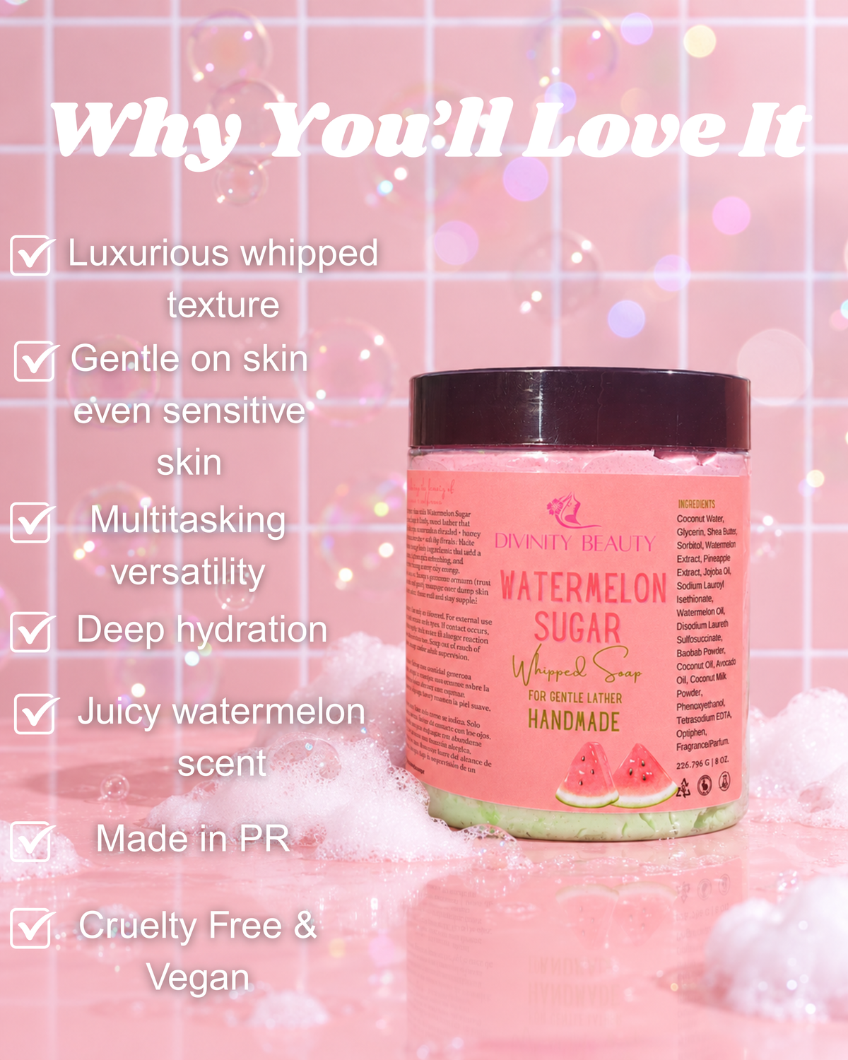 Watermelon Sugar Whipped Soap