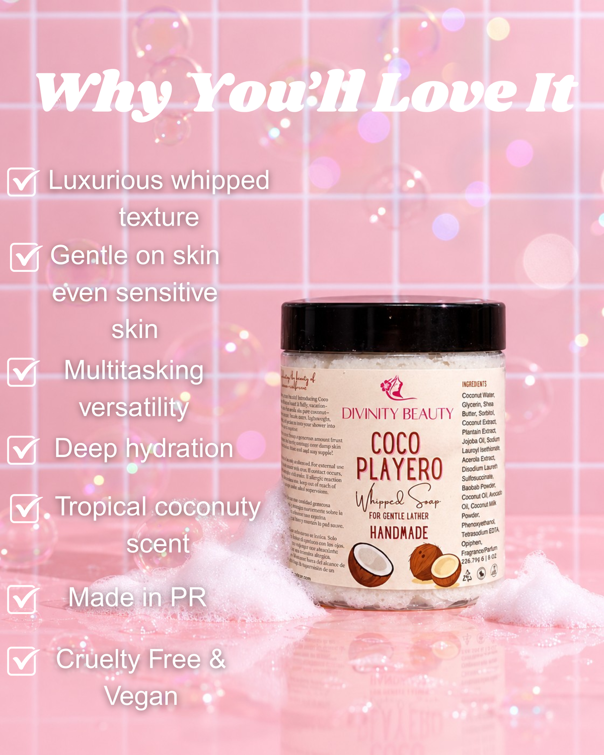 Coco Playero Whipped Soap