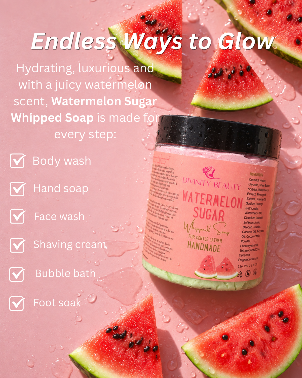 Watermelon Sugar Whipped Soap