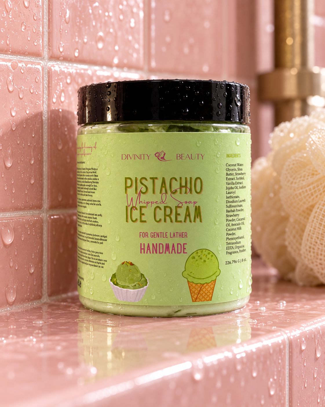 Jabón Batido de Helado de Pistacho